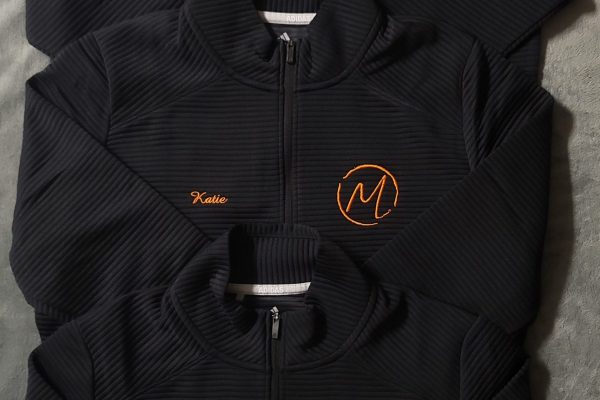 Morrison Circle Personalized Black Ladies Adidas Jackets